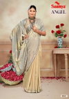 Angel By Saumya Chiffon Brasso Printed Party Wear Saree Wholesale Market In Surat